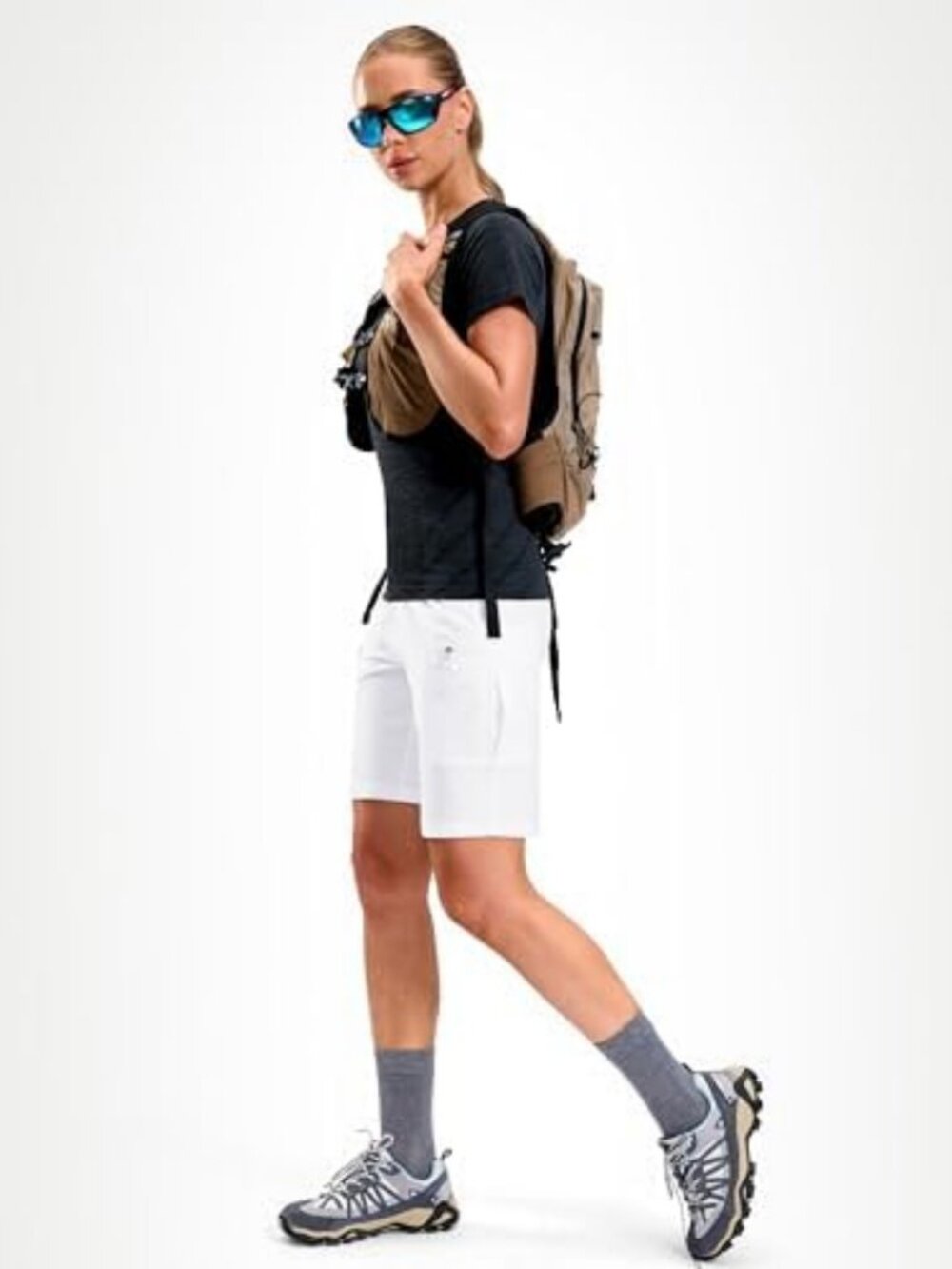 Lightweight Quick-Dry Hiking Cargo Shorts for Women - 7"/9" with Pockets, Summer - Picture 6 of 6